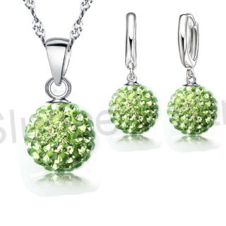 Postříbřená souprava šperků se Swarovski Elements (BE61)