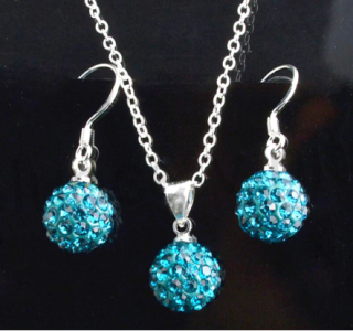 Postřííbřená souprava šperků se Swarovski Elements (BS19)