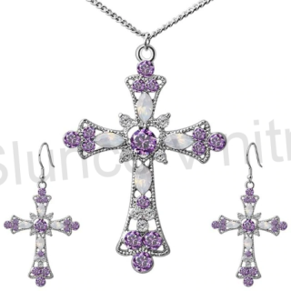 Souprava šperků se zirkonem kříž (BS4)