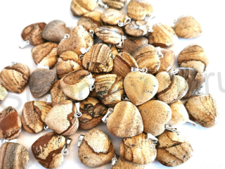 Přívěšek jaspis obrázkový srdce (X86)