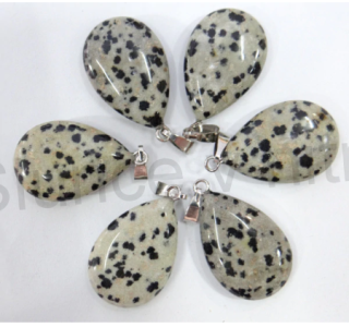 Přívěšek Jaspis dalmatin kapka (X97)