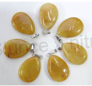 Přívěšek Nefrit žlutý kapka (X100)