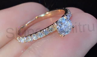 Pozlacený prsten z chirurgické oceli se zirkony CZ (BP212)