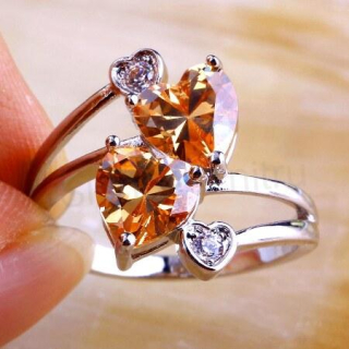 Postříbený prsten se zirkony (BE93)