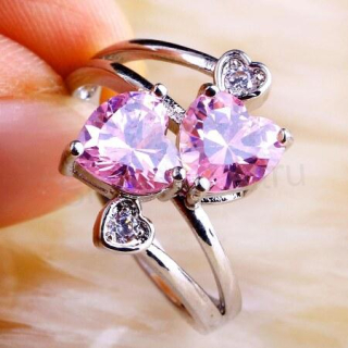 Postříbený prsten se zirkony více velikostí BE94)