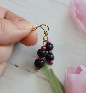 Dřevěné náušnice z chirurgické oceli (BB161)