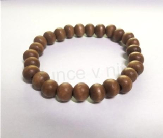 Dřevěný korálkový náramek tmavě hnědý (BC37)