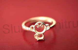 Jemný dívčí prsten zlatý (BP218)
