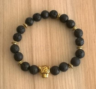 Minerální náramek láva a ozdoby (BC294)