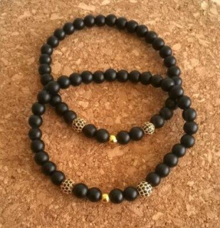 Minerální náramek s Achátem a Zirkony (BC315)