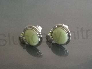 Náušnice klipsy s polodrahokamy 23,3  x 29,5 mm (BB168)