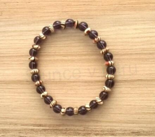 Minerální náramek ametyst s ozdobami (BC339)