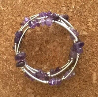 Minerální náramek s ametystem (BC354)