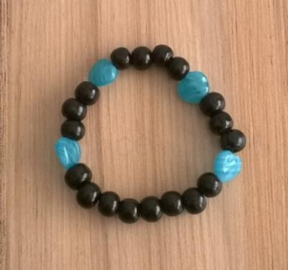 Etnický styl - Dřevěný korálkový náramek s ozdobami (BC357)