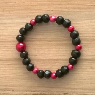 Etnický styl - Dřevěný korálkový náramek s ozdobami (BC360)