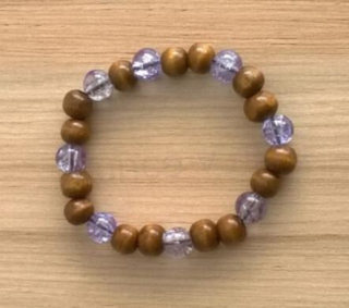 Etnický styl - Dřevěný korálkový náramek s ozdobami (BC367)