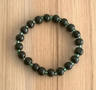 Etnický styl - Dřevěný korálkový náramek s ozdobami (BC382)