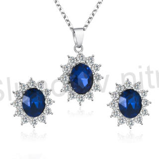 Postříbřená souprava šperků princezny Diana (BS25)