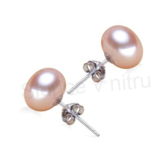 Postříbřené perlové náušnice (BE38)