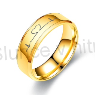 Prsten z chirurgické oceli Milenci (BP247)