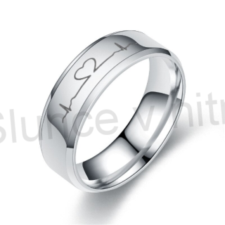 Prsten z chirurgické oceli Milenci (BP248)