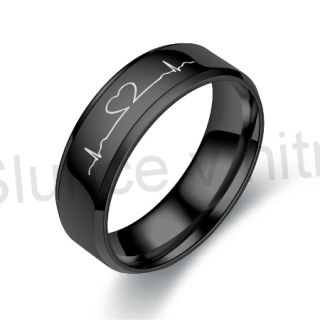 Prsten z chirurgické oceli Milenci (BP249)