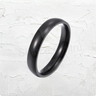 Prsten z nerezové oceli v černé barvě, velikost 62 (BP254)