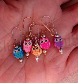 Visací náušnice sova, sovička (BB280)