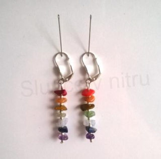 Minerální náušnice čakrové z chirurgické oceli (BB209)