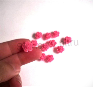 Plastový voskový korálek růžička 13 mm (AC154)