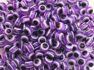 Plastový korálek Oko 8 mm | fialové (AC165)