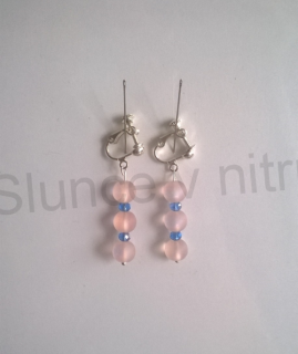 Náušnice klipsy se swarovski šroubovací (BB226)