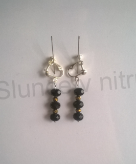 Náušnice klipsy se swarovskim šroubovací (BB238)