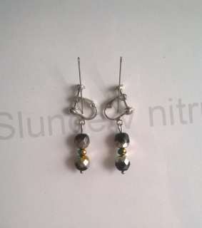 Náušnice klipsy se swarovskim šroubovací (BB241)