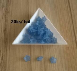 Plastové korálky zvoneček, kytička 9,5 x 5 mm 20 kusů v balení | modré (AC186)