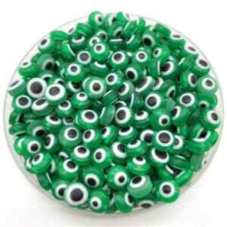Plastový korálek Oko 5 x 8 mm | zelené (AC195)