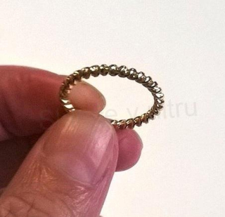 Romantický ozdobný prsten – zlatý (BP274)