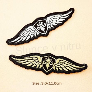 Samolepicí nažehlovací nášivka – křídla, 3 × 11 cm (C219) 