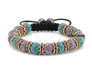 Shamballa náramek s pave korálky Swarovski (BC398)