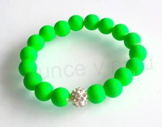 Neonový náramek se Swarovski elements zelený (BC399)