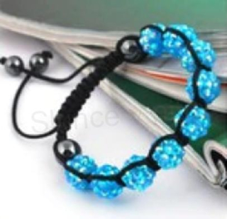Resin náramek shamballa Světle modrá (BC404)