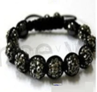 Resin náramek shamballa Šedý (BC404)