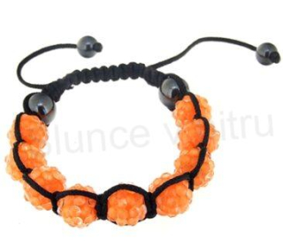 Resin náramek shamballa Oranžová (BC405)