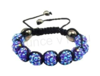 Resin náramek shamballa Modrý duhový (BC405)
