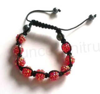 Resin náramek shamballa Oranžovo duhový (BC405)
