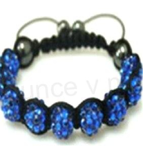 Resin náramek shamballa Tmavo modrý (BC405)