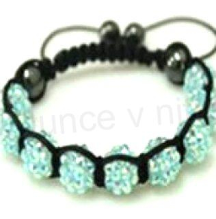 Resin náramek shamballa tyrkysově zelený (BC405)