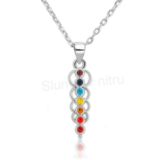 Postříbřený náhrdelník čakrový přívěšek (BD141)