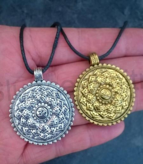 Vikinský náhrdelník s přívěškem Květ života (BD142)