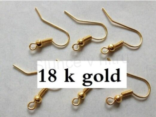 Afroháček pozlacená chirurgická ocel 19,6 mm, 1 pár (AA236)